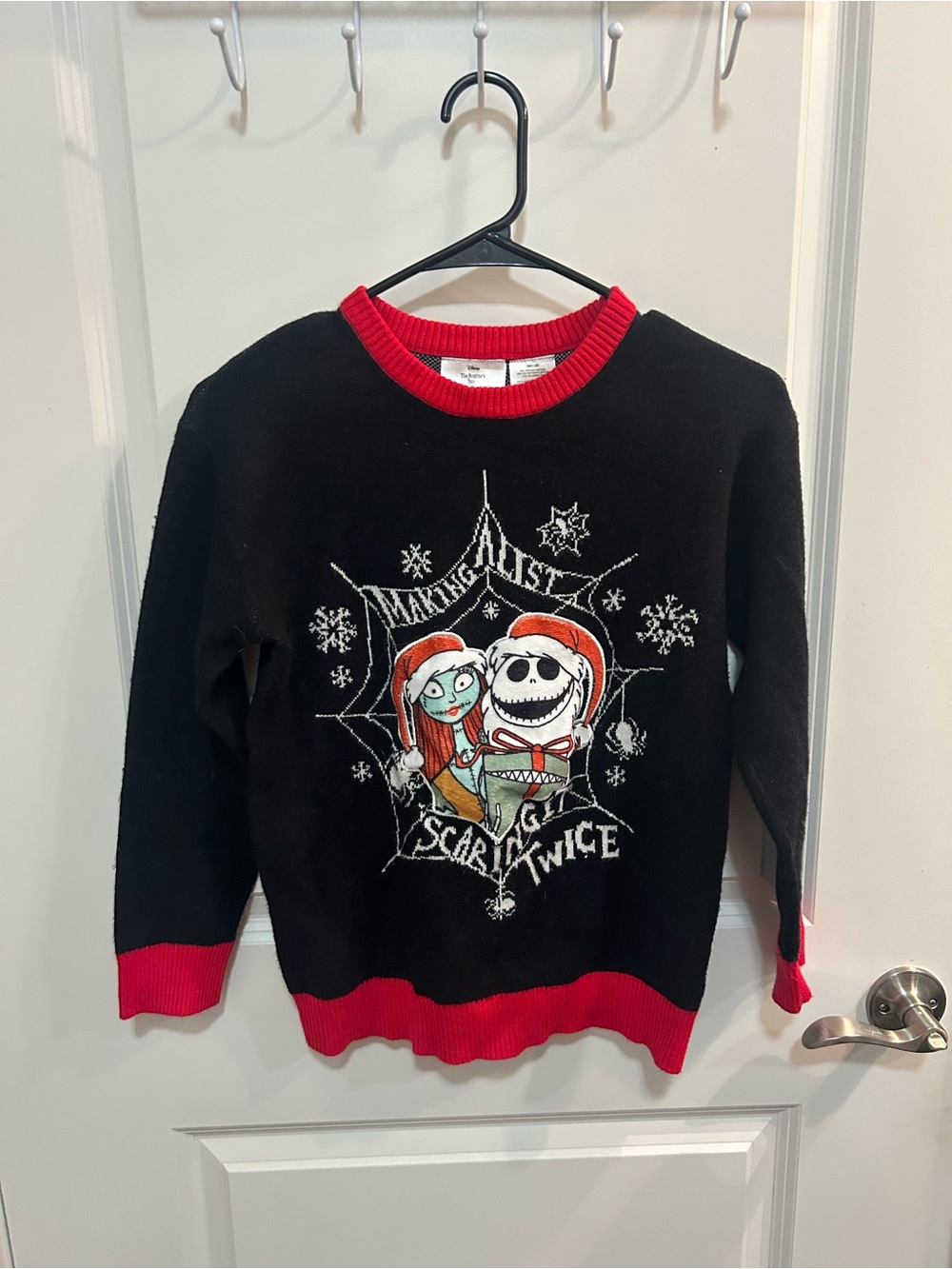 Nightmare Before Christmas Kids Disney Sweater Crewneck Size Medium Graphic